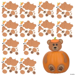 Bear Pumpkin Decorating Craft Kit-12Pk