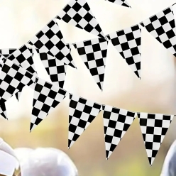 Racing Checkered 7.8 Ft Big Pennant Banner