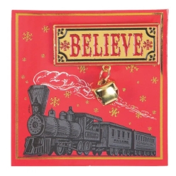 Polar Express Gold Believe Pin with Card