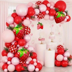 Strawberry Deluxe Balloon Garland Kit - 81pc