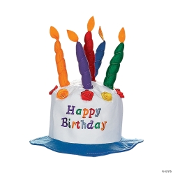 Birthday Cake with Candles Hat