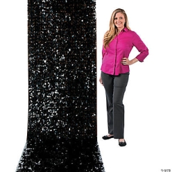 Black Floral Sheeting 15ft.