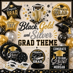 *Black, Gold & Silver Graduation Theme