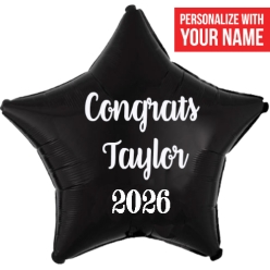 Grad 2026 Black PERSONALIZED Name 19