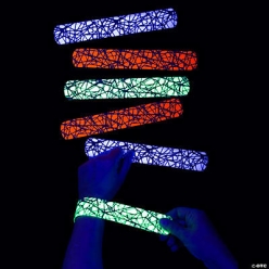 Halloween Black Light Slap Bracelets - 12Pk