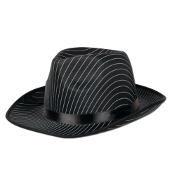 Deluxe Fabric Pinstripe Gangster Hat