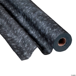 Black w/Silver Star Gossamer Roll - 100ft.
