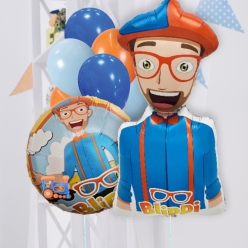 Blippi Party Giant Balloon Bouquet