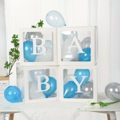 50% OFF: Blue Baby Shower Balloon Box Kit w/ Balloons