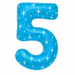 Number 5 Sparkle Blue 51