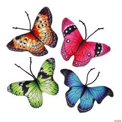 Realistic Plush Butterfly Toys - 12 Pack