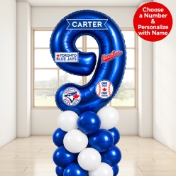 Blue Jays 1 Digit Airfill Personalized Balloon Column Kit