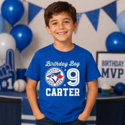 Toronto Blue Jays Personalized Birthday Blue Shirt