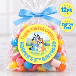 Bluey Personalized Favour Stickers 12PK