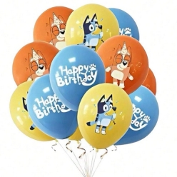 Bluey Full Colour Large Latex Balloons - 12 PK