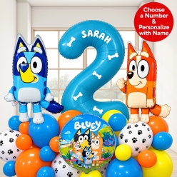 *Bluey & Bingo 6 FT Airfill Personalized Balloon Column