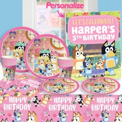 *Bluey Pink PERSONALIZED Party Pack for 10