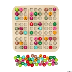 Multicolor Sudoku Number Wooden Board Game