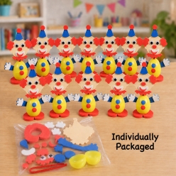 Carnival Clown Bobblehead Craft Kit-12Pk