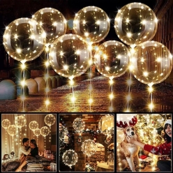 Bobo Balloons and Warm White Twinkle Fairy Lights - 10 Sets