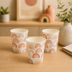 Boho Neutral Paper Cups 8pk