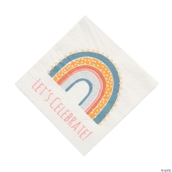 Boho Rainbow Paper Luncheon Napkins-16Pk