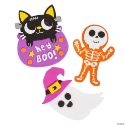 Pastel Halloween Boo Crew Magnet Craft Kit - 12Pk