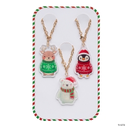 Christmas Animal Plastic Water Bottle Charms-3Pk