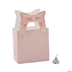 Pink Bow Party Favour Boxes - 12Pk