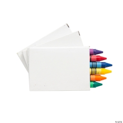 DIY Blank 6 Colour Crayon Boxes - 12Pk