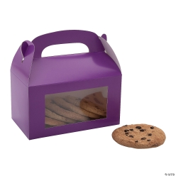 Purple Cardstock Treat Boxes with Window-12Pk