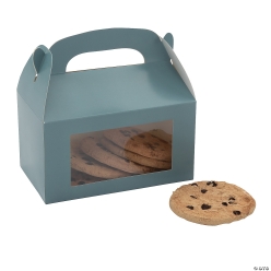 Slate Blue Treat Boxes with Display Window-12Pk