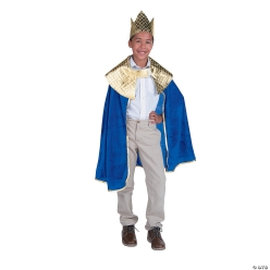 Religious: Kid's Blue Wise Man's Cape and Crown