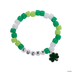 St. Patrick's Day Beaded Bracelet Craft Kit - 12Pk