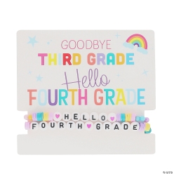 End of Year 3th to 4th Bracelets Handout with Card for 12
