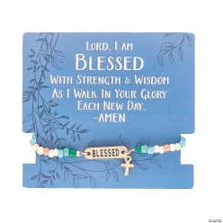 Religious Blessed Bracelets Handout with Card for 12