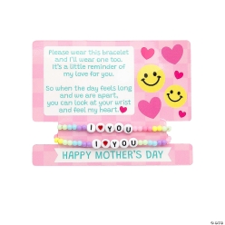 Mother's Day Mom & Daughter Bracelets with Card for 12