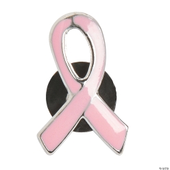 Metal Breast Cancer Pins 12 Pk