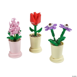 Florist Plant Series Flower Brick Building Set-12Pk