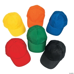 Bright Baseball Caps - 12Pk