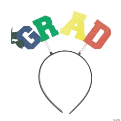 40% OFF: Bright Elementary Grad Glittering Head Boppers - 12Pk