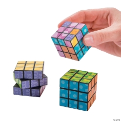 Bright Patterned Magic Cube - 12Pk