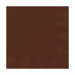 Brown Beverage Napkins 20 Pack