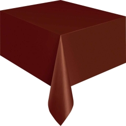 Brown Rectangular Plastic Table Cover 54