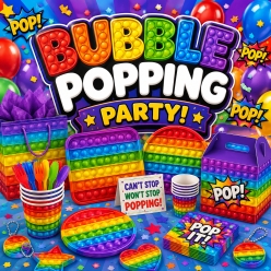 Bubble Popping Birthday Party Supplies