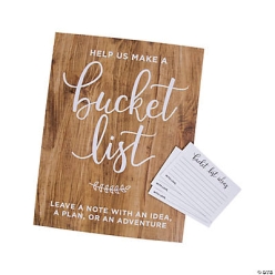 Bucket List Sign & Cards Set