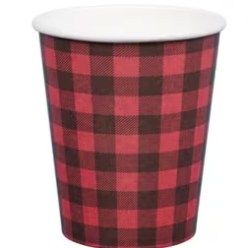 Buffalo Plaid 9 ounce Cups-24 Pk
