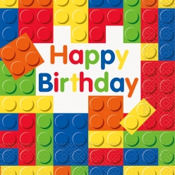 Lego Birthday Lunch Napkins - 16 PK