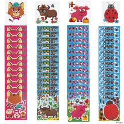 BULK Animal Make-a-Scene Sticker Sheets-48Pk