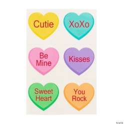 70% OFF: Conversation Heart Valentine Tattoos-72Pk